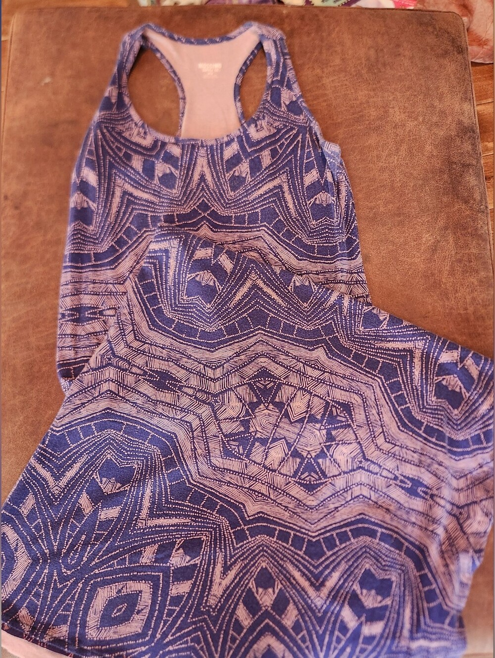 Mossismo Patterned Racerback Maxi Dress
